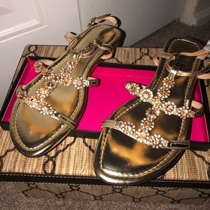 Rose gold sandals